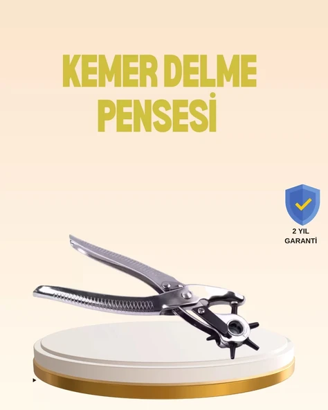Nevamel® Profesyonel Deri Delme Pensesi Döner Başlıklı Kemer Delici 6 Fonksiyonlu ürün görseli 1
