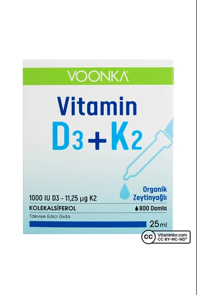 Voonka Vitamin D3+K2 Damla 25 ml - Resim 2