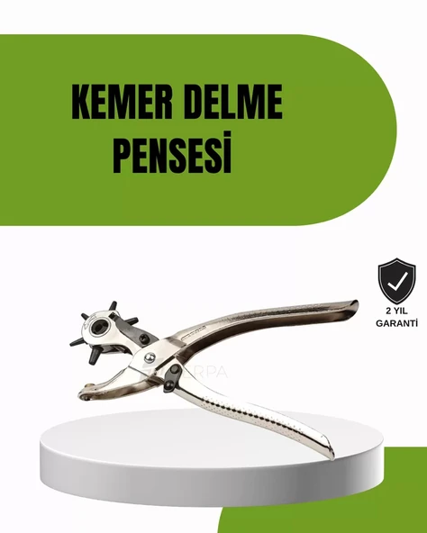Nevamel® Deride Kemer Çanta Ayakkabı Delme Pensesi 6 Uçlu Döner Başlıklı Tamir Aleti ürün görseli 1