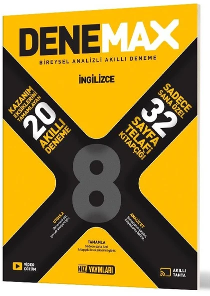 Hız 2026 8. Sınıf Lgs İngilizce 20 Li Denemax Akıllı Deneme ürün görseli 1