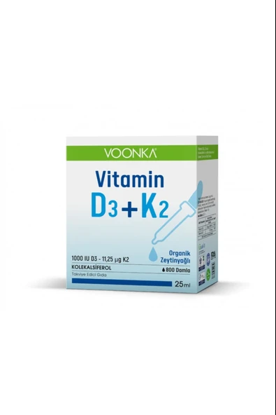 Voonka Vitamin D3+K2 Damla 25 ml - Resim 2