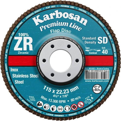 FLAP DİSK ZIMPARA ZR 115/100 MM KUM (983470) (10 Adet) ürün görseli 1