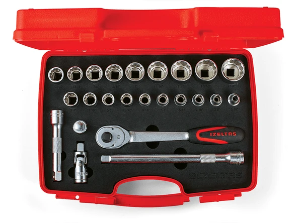 ONİKİ KÖŞE LOKMA ANAHTAR TAKIM 24 LÜ 1/2" SAE ürün görseli 1