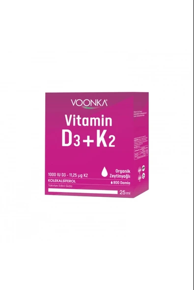 Voonka Vitamin D3+K2 Damla 25 ml ürün görseli 1