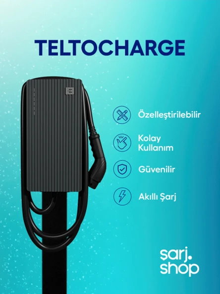 Teltonika TeltoCharge 22 kW Akıllı Elektrikli Araç Şarj İstasyonu Wallbox Type 2 WiFi Bluetooth RFID 32A 3 Faz ürün görseli 1