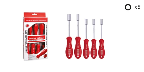 X-PLUS LOKMA UÇLU TORNAVİDA TAKIM 5'Lİ ürün görseli 1