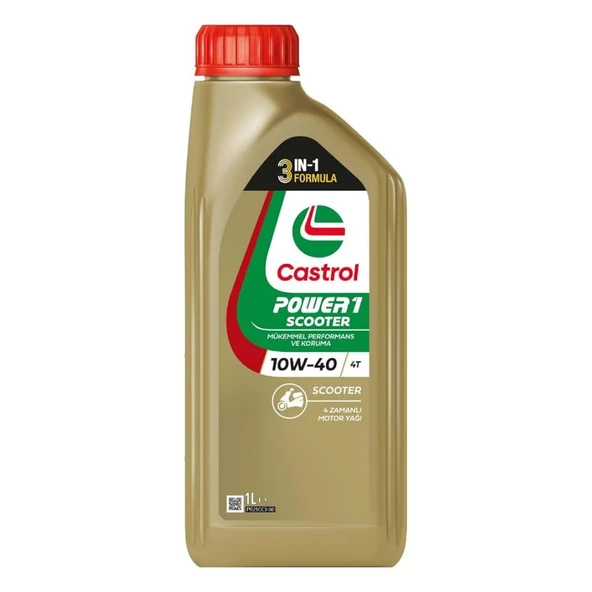 CASTROL POWER1 10W40 SCOOTER 4T YAĞ 1LT ürün görseli 1