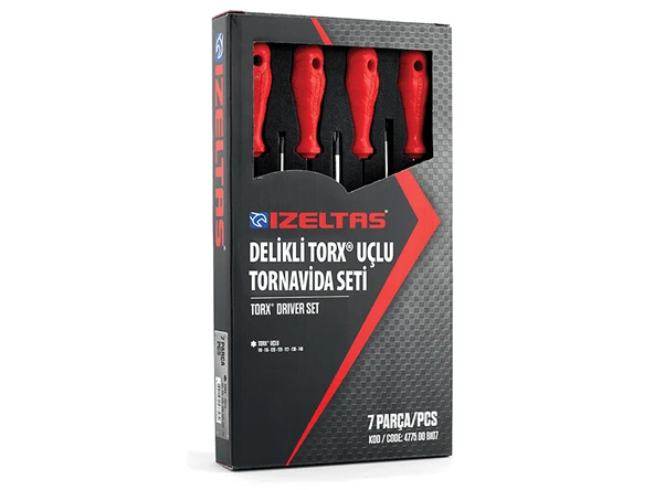 DELİKLİ TORX UÇLU TORNAVİDA TAKIM 7 Lİ ürün görseli 1