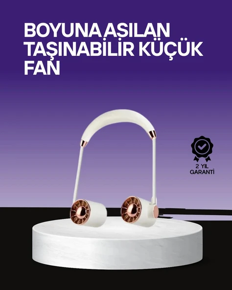 Nevamel® Boyun Askılı Katlanabilir Fan 1000 mAh USB Şarjlı Taşınabilir ürün görseli 1