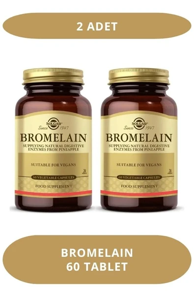 Solgar Bromelain 150mg 60 Kapsül (2 Adet) ürün görseli 1