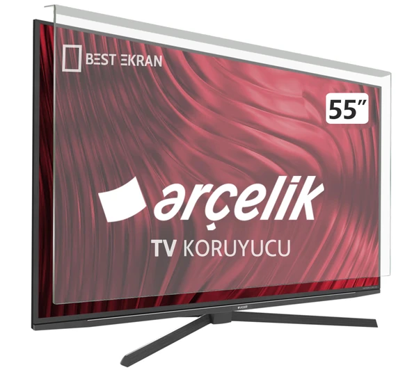 ARÇELİK A55 B 975 A Tv Ekran Koruyucu - Arçelik 55" inç 139 cm tv ekran koruyucu Şeffaf Paneli ürün görseli 1