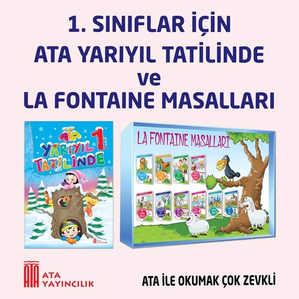 1.Sınıf Ata Yarıyıl Tatilinde + La Fontaine Masalları ürün görseli 1