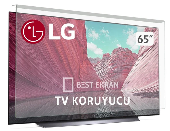 LG OLED65C7D TV EKRAN KORUYUCU - Lg 65" inç Tv Ekran Koruyucu Kırılmaz Şeffaf Paneli ürün görseli 1