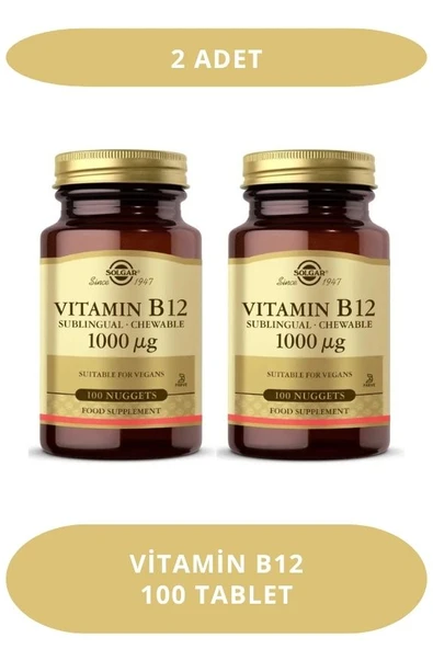 Solgar Vitamin B-12 1000mcg 100 Tablet (2 Adet) ürün görseli 1