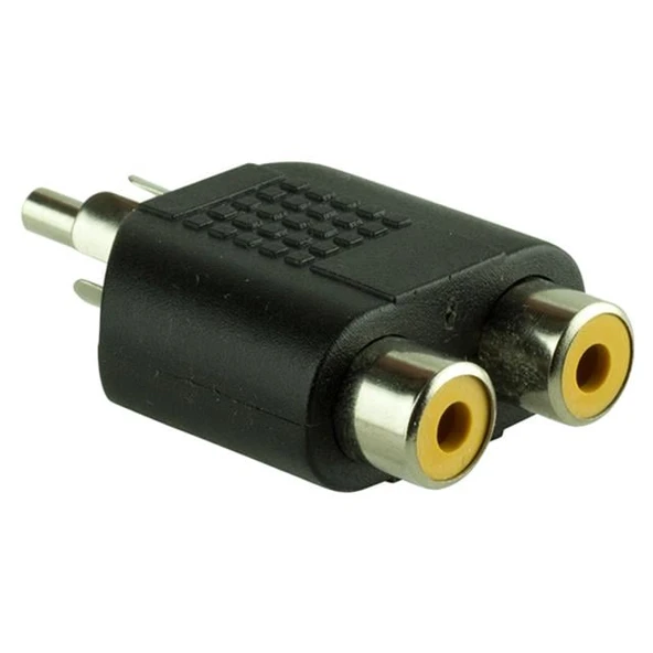 1 RCA Erkek 2 RCA Dişi Çevirici Jack ürün görseli 1