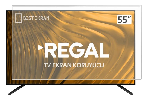 REGAL 55R856U TV EKRAN KORUYUCU - Regal 55" inç 139 cm Tv Ekran Koruyucu Şeffaf Paneli ürün görseli 1