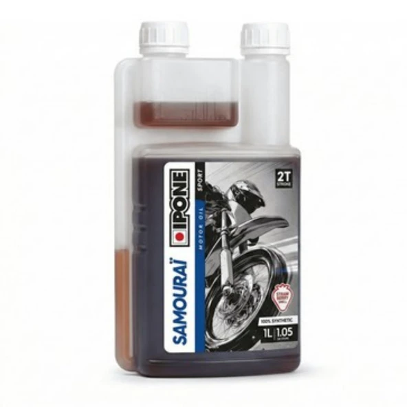 IPONE SAMURAI 2T SENTETİK BENZİN YAĞI ÖLÇEKLİ 1LT ürün görseli 1