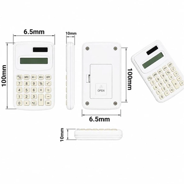 Powermaster PM-25423 Beyaz Mini Hesap Makinesi - Resim 3