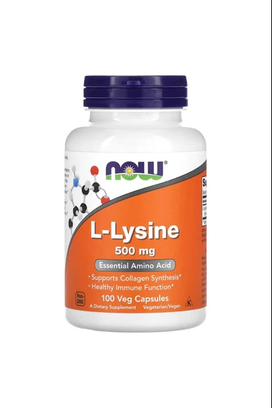 Now Foods L-Lysine 500 mg 100 Tablets ürün görseli 1