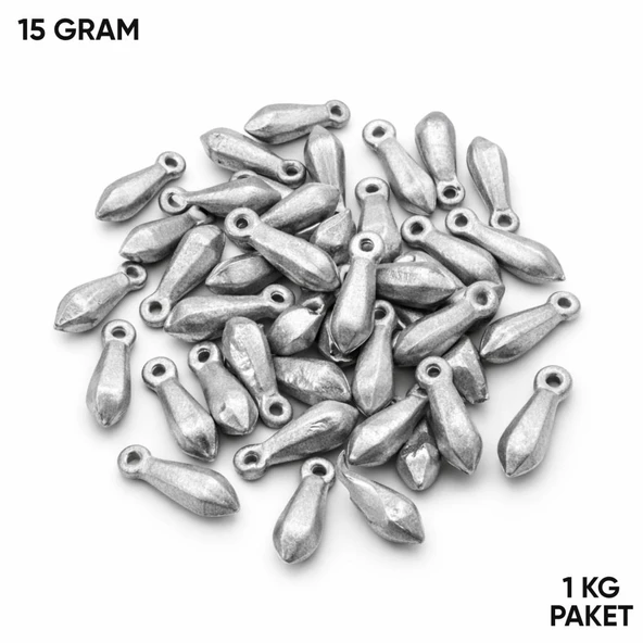 Armut Kurşun - Dip Olta Kurşunu - 15gr (1 KG) ürün görseli 1