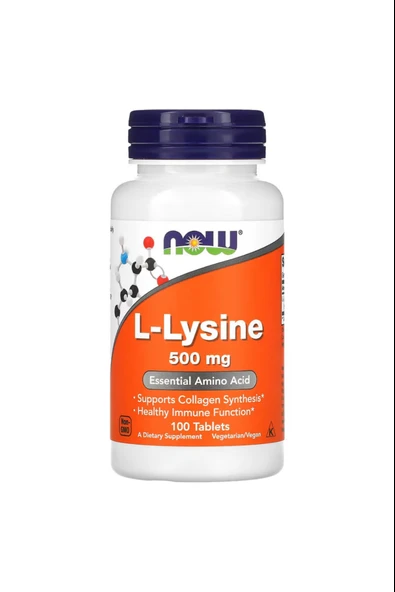 Now Foods L-Lysine 500 mg 100 Tablets ürün görseli 1