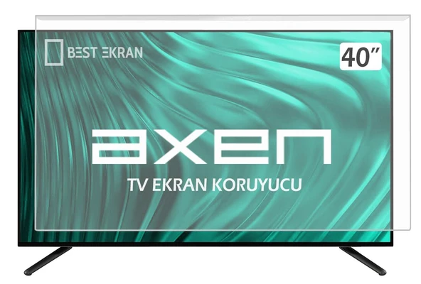 AXEN AX40DAB0938 TV EKRAN KORUYUCU - Axen 40" inç Tv Ekran Koruyucu Şeffaf Paneli ürün görseli 1