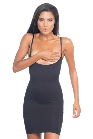 Nevamel® Siyah Mi Emay 5060 Göğsü Açık Elbise Korse (Kod:5060) ürün görseli 1