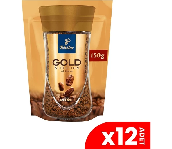 Tchibo Gold Selection Çözünebilir Kahve Ekonomik Paket 150 gr 12'li ürün görseli 1