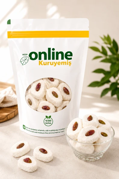 Lokum Antep Fıstıklı Beyaz 1 kg ürün görseli 1