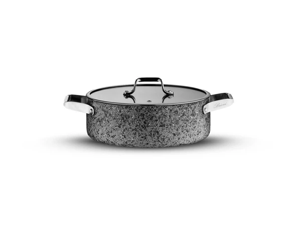 Brioni Stone-H İndüksiyon Tabanlı Çizilmez Basık Tencere - 24 cm ürün görseli 1