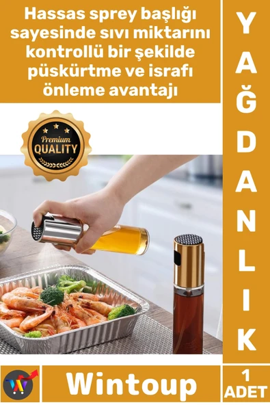 #Yağdanlık Sağlam Kapak Şeffaf Zeytinyağı Sirke Yağdanlık Mutfak 100 Ml Çok Amaçlı Spreyli Cam Şişe ürün görseli 1