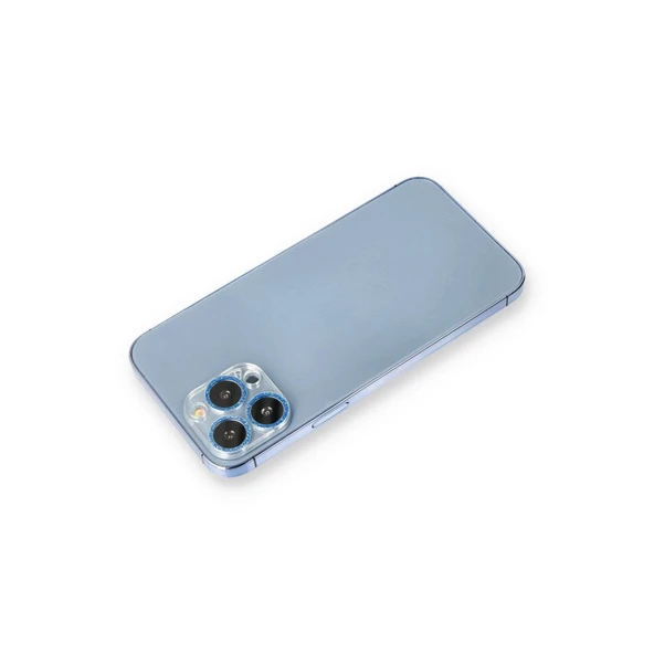 İphone 12 Pro Shine Kamera Lens Koruma Cam - Mavi ürün görseli 1