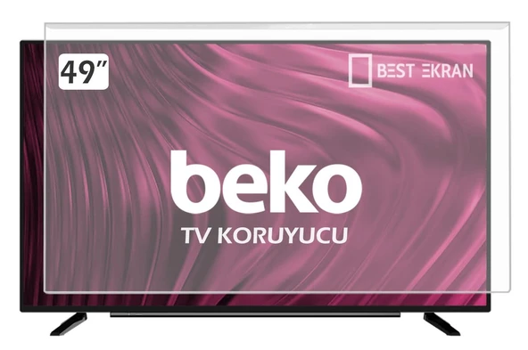 BEKO B49L97835S Tv Ekran Koruyucu -  Beko 49" inç 123 Ekran Koruyucu Şeffaf Paneli ürün görseli 1