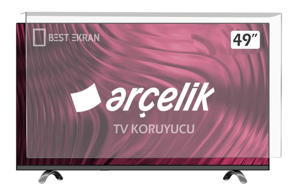 ARÇELİK A49L 5531 4W2 TV EKRAN KORUYUCU - Arçelik 49" inç Tv Ekran Koruyucu Şeffaf Paneli ürün görseli 1