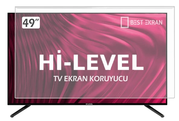 Hi Level 49UHL650 TV EKRAN KORUYUCU - Hi level 49" inç Ekran Koruma Şeffaf panel ürün görseli 1