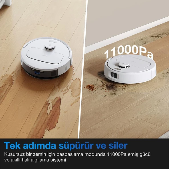 Ecovacs Deebot N20E Plus Beyaz Robot Süpürge ve Paspas - Resim 2