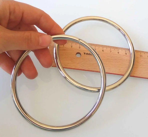 Çanta Aksesuar 10 Cm Gümüş Renk Metal Çanta Sapı ürün görseli 1