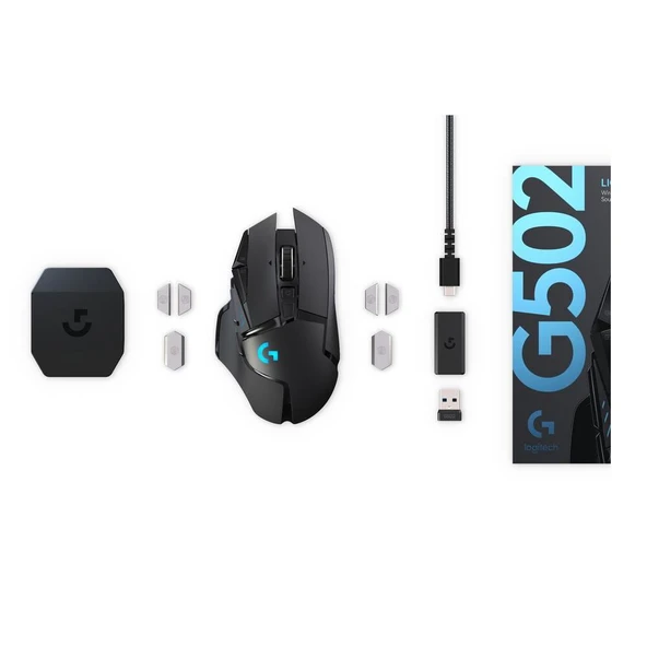 Logitech G502 LIGHTSPEED 25600 DPI KABLOSUZ GAMING MOUSE - Resim 5