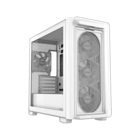 ASUS A23 PLUS TG ARGB BEYAZ 4x120mm FANLI USB 3.2 Micro ATX KASA ürün görseli 1