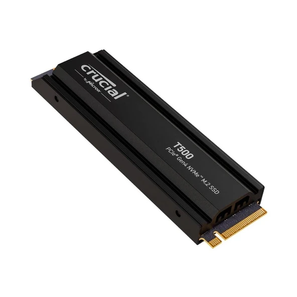 Crucial 1TB T500 Serisi 3D NAND 7300MB/6800MB PCIe Gen4 Soğutuculu NVMe M.2 SSD ürün görseli 1