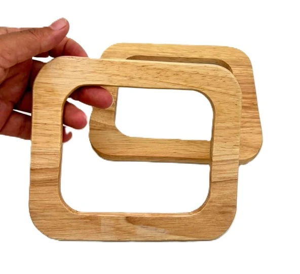 Çanta Aksesuar Dikdörtgen Model 15x13 Cm Açık Ahşap Renk Ahşap Çanta Sapı ürün görseli 1