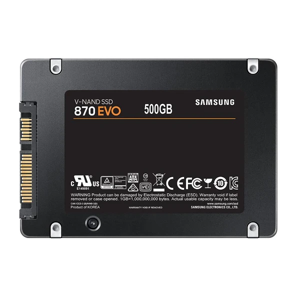 Samsung 500GB 870 EVO SATA 3.0 (Okuma 560MB / Yazma 530MB) ürün görseli 1