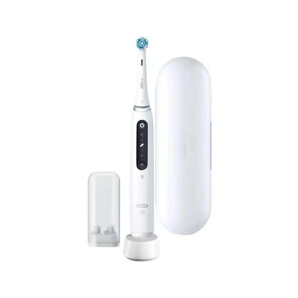 Oral-B İO5 Serisi Şarjlı Diş Fırçası Beyaz + Seyahat Kabı ürün görseli 1