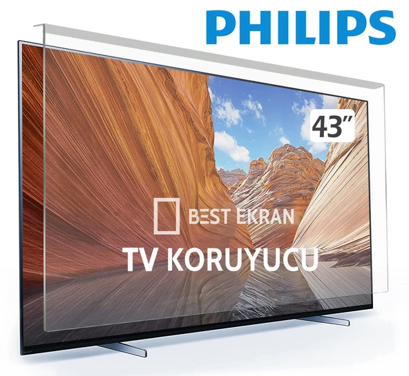 Philips 43PUS7800 tv Ekran koruyucu - Philips 43" inç 108cm QLED Kırılmaz Tv Ekran koruyucu ürün görseli 1