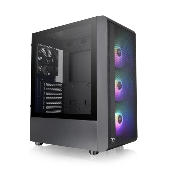 THERMALTAKE S200 TG 550W 80PLUS ARGB 4x120mm Fanlı MidT ATX Siyah Kasa ürün görseli 1