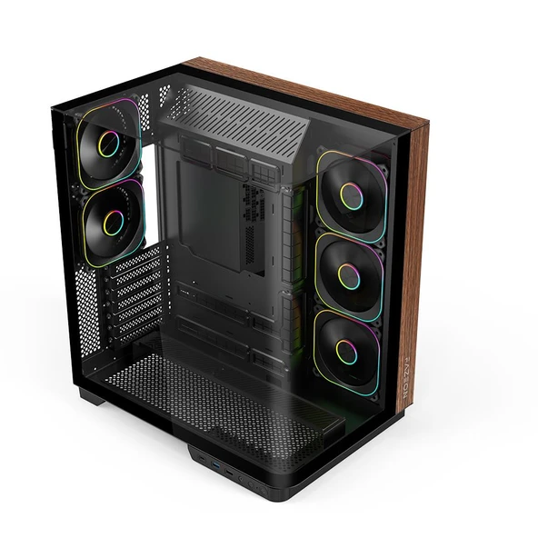 FAZEON F25 850W 80 PLUS BRONZE FULL MODÜLER GEN5 5x120mm ARGB FANLI ATX SİYAH GAMING KASA ürün görseli 1