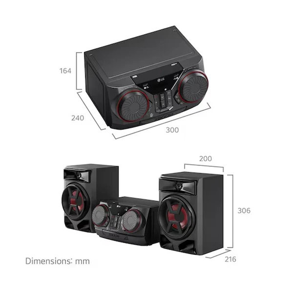 LG XBOOM CK43N 300W, Parti Hoparlör Sistemi ürün görseli 1