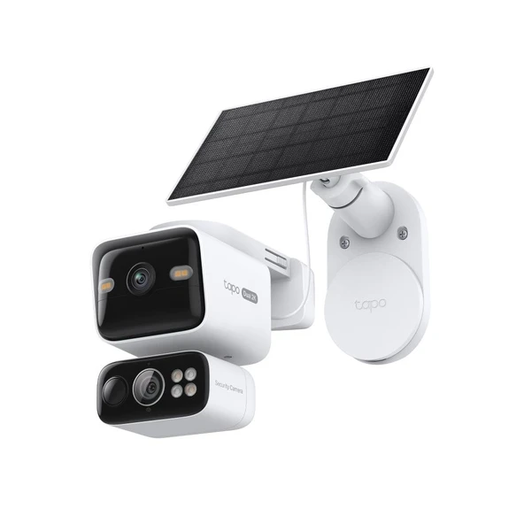 TP-LINK TAPO C645D 360° GÜNEŞ ENERJİLİ ÇİFT LENS DIŞ MEKAN KABLOSUZ IP KAMERA 2K KİT ürün görseli 1
