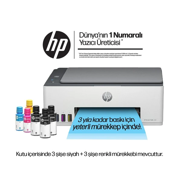 HP SMART TANK 580 ÇOK FONKSİYONLU KABLOSUZ MÜREKKEP TANKLI YAZICI ürün görseli 1