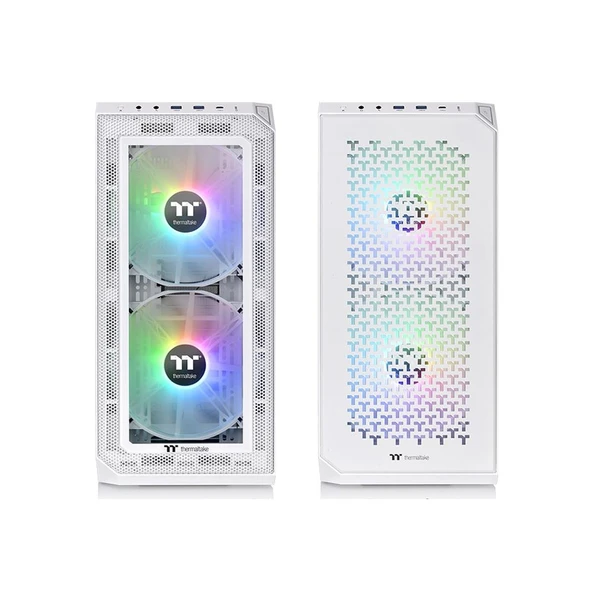 THERMALTAKE VIEW 300MX TG 2x200mm 1x120 ARGB FANLI MESH BEYAZ OYUNCU KASASI ürün görseli 1
